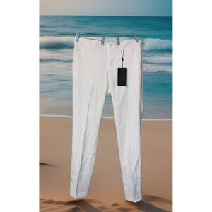 J LINDEBERG Pant Men 31x32 White Ellott Micro High Stretch‎ Golf GMPA06764